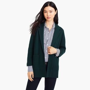 J.Crew Sophie Open-Front Sweater Blazer Old Forest